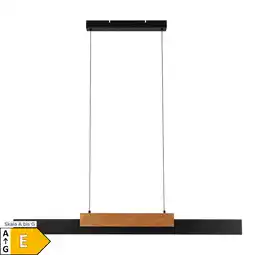 Netto Marken-Discount Näve LED Pendelleuchte WIEBKE L: 120,5cm schwarz/braun Angebot
