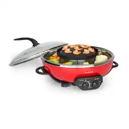 Netto Marken-Discount Szechuan Hot Pot und Grillplatte 5l Vol. 1350 W, 600 W rot Angebot