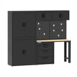 Netto Marken-Discount Feistos Werkzeugschrank Monos Schwarz 46x228x190cm Angebot