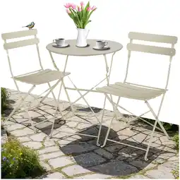 Netto Marken-Discount tectake Bistrotisch Set, für 2 Personen, widerstandsfähig, Belastbarkeit Stuhl 120 kg Angebot