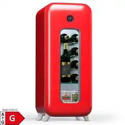 Netto Marken-Discount Shirley 15 Uno Weinkühlschrank 15 Flaschen 5 - 20 °C Touch Retro Rot 15 Flaschen 1 Kühlzone Angebot