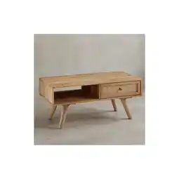 Netto Marken-Discount KADIMA DESIGN Massiver Mango-Holz Couchtisch mit Ablagefläche, Zeitlos, geräumig & stabil Angebot