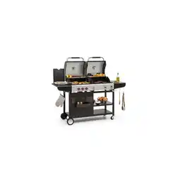 Netto Marken-Discount Hot & Hot Gasgrill 8,5kW 3 Brenner höhenverstellbar schwarz Angebot