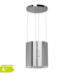 Netto Marken-Discount Barett Inselabzugshaube Ø35cm Umluft 558 m³/h LED Aktivkohlefilter Edelstahl gebürstet Angebot