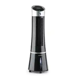 Netto Marken-Discount Skyscraper Ice 4-in-1 Luftkühler Ventilator 180 m³/h 30 W Oszillation mobil Fernbedienung Schwarz Angebot