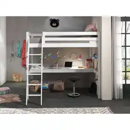Netto Marken-Discount Hochbett mit Liegefläche 140 x 200 cm und großer Schreibtischplatte versch. Farben Angebot
