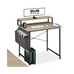 Netto Marken-Discount tectake Schreibtisch, Industrial Style, mit Monitorständer und Aufbewahrungstasche, 80 x 55 x 90 cm Angebot