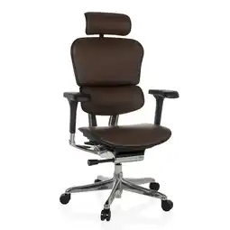 Netto Marken-Discount hjh OFFICE Luxus Chefsessel ERGOHUMAN GEN2 Leder mit Armlehnen (höhenverstellbar) Angebot
