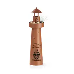 Netto Marken-Discount GARVIDA LED-Dekosäule Leuchtturm 70cm 3V braun mit Timer Angebot
