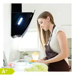 Netto Marken-Discount Clara 90 Dunstabzugshaube Glas 509 m³/h Touch Ambiente-Licht Schwarz Angebot