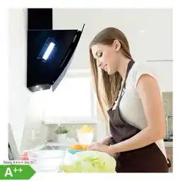 Netto Marken-Discount Clara 90 Dunstabzugshaube Glas 509 m³/h Touch Ambiente-Licht Schwarz Angebot