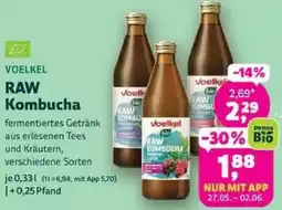Biomarkt VOELKEL RAW Kombucha Angebot