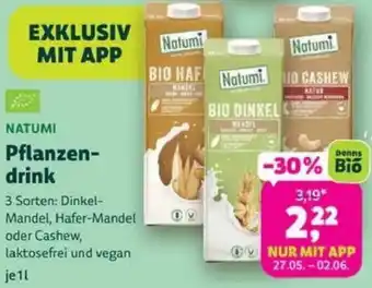 Biomarkt NATUMI Pflanzendrink Angebot