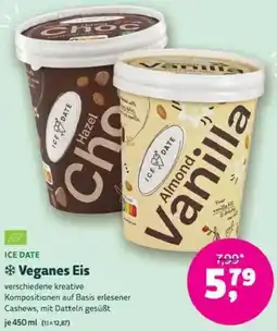 Biomarkt ICE DATE Veganes Eis Angebot