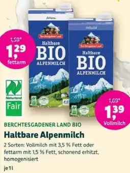 Biomarkt BERCHTESGADENER LAND BIO Haltbare Alpenmilch Angebot
