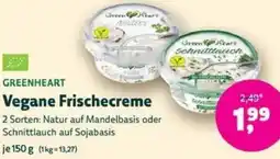Biomarkt GREENHEART Vegane Frischecreme Angebot