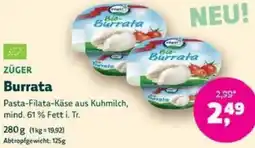 Biomarkt ZÜGER Burrata Angebot