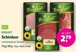 Biomarkt BIOLUST Schinken Angebot