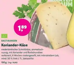Biomarkt BASTIAANSEN Koriander-Käse Angebot