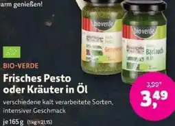 Biomarkt BIO-VERDE Frisches Pesto oder Kräuter in Öl Angebot