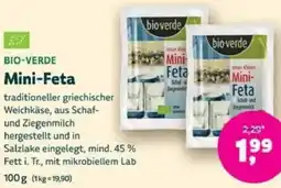 Biomarkt BIO-VERDE Mini-Feta Angebot