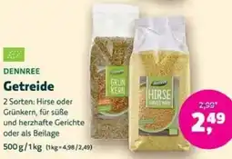 Biomarkt DENNREE Getreide Angebot