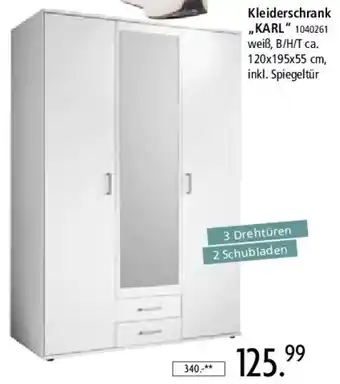 Zurbrüggen Kleiderschrank ,,KARL" Angebot