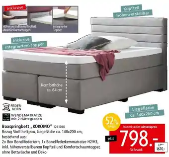 Zurbrüggen Boxspringbett ,,KOKOMO" Angebot