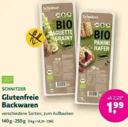 Biomarkt SCHNITZER Glutenfreie Backwaren Angebot