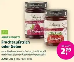 Biomarkt ANNES FEINSTE Fruchtaufstrich oder Gelee Angebot