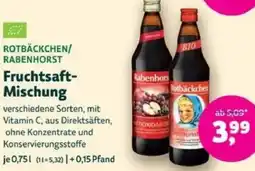 Biomarkt ROTBÄCKCHEN/ RABENHORST Fruchtsaft Mischung Angebot