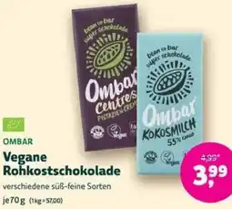 Biomarkt OMBAR Vegane Rohkostschokolade Angebot