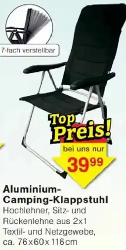 Jawoll Aluminium Camping-Klappstuhl Angebot