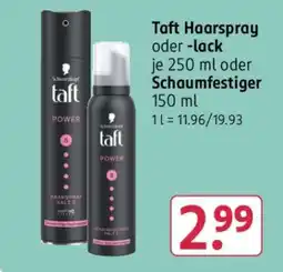 Rossmann TAFT Haarspray oder -lack Angebot