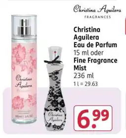 Rossmann Christina Aguilera Eau de Parfum 15 ml oder Fine Fragrance Mist 236 ml Angebot