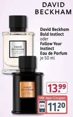 Rossmann David Beckham Bold Instinct oder Follow Your Instinct Eau de Parfum je 50 ml Angebot