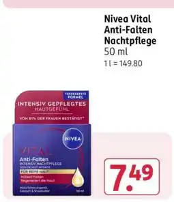 Rossmann Nivea Vital Anti-Falten Nachtpflege Angebot
