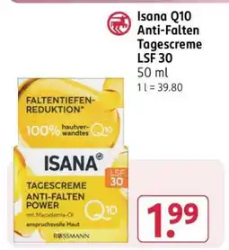 Rossmann ISANA Q10 Anti-Falten Tagescreme LSF 30 Angebot