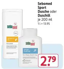 Rossmann Sebamed Sport Dusche oder Duschöl Angebot