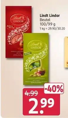 Rossmann Lindt Lindor Angebot