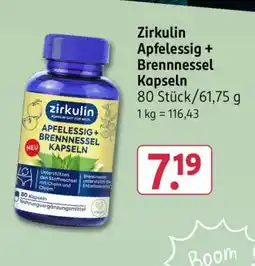 Rossmann Zirkulin Apfelessig + Brennnessel Kapseln Angebot