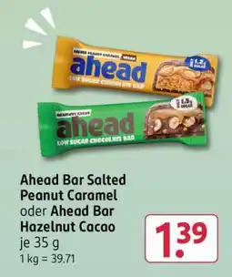 Rossmann Ahead Bar Salted Peanut Caramel oder Ahead Bar Hazelnut Cacao Angebot