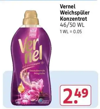 Rossmann Vernel Weichspüler Konzentrat Angebot