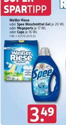 Rossmann Weißer Riese oder Spee Waschmittel Gel Angebot