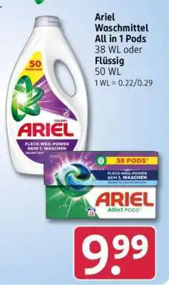 Rossmann Ariel Waschmittel All in 1 Pods Angebot