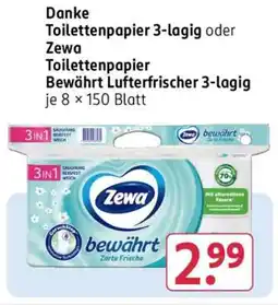 Rossmann Zewa Toilettenpapier Bewährt Lufterfrischer 3-lagig Angebot