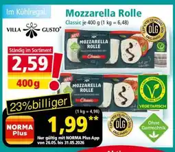 Norma Mozzarella Rolle Angebot