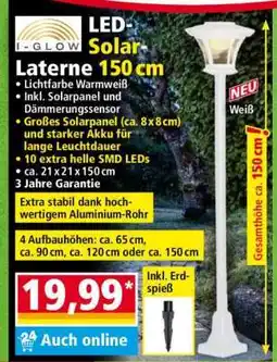 Norma LED-Solar-Laterne 150 cm Angebot