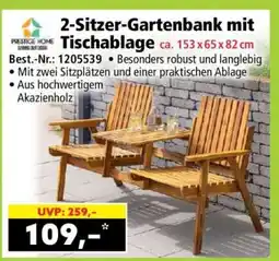 Norma 2-Sitzer-Gartenbank mit Tischablage Angebot