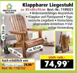 Norma Klappbarer Liegestuhl Angebot